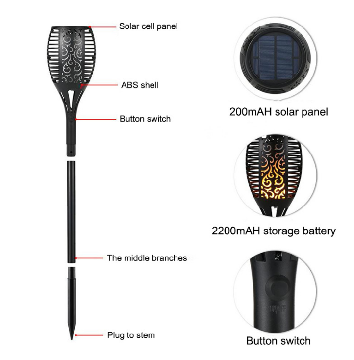 FLAME FLICKERING LAWN LAMP
