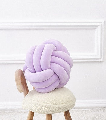 SOFT KNOT BALL DECORATION PILLOW