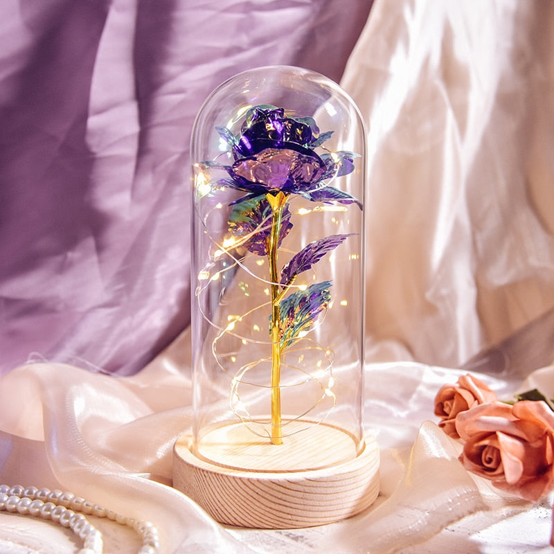 PRESERVED ROSES IN GLASS GALAXY
