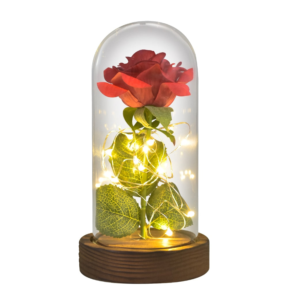 PRESERVED ROSES IN GLASS GALAXY