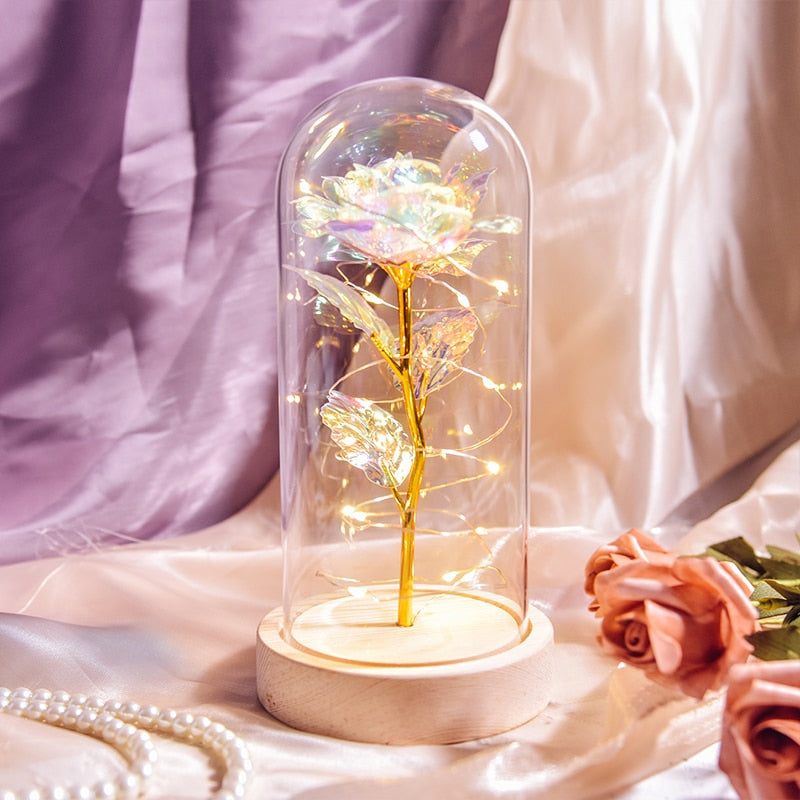 PRESERVED ROSES IN GLASS GALAXY