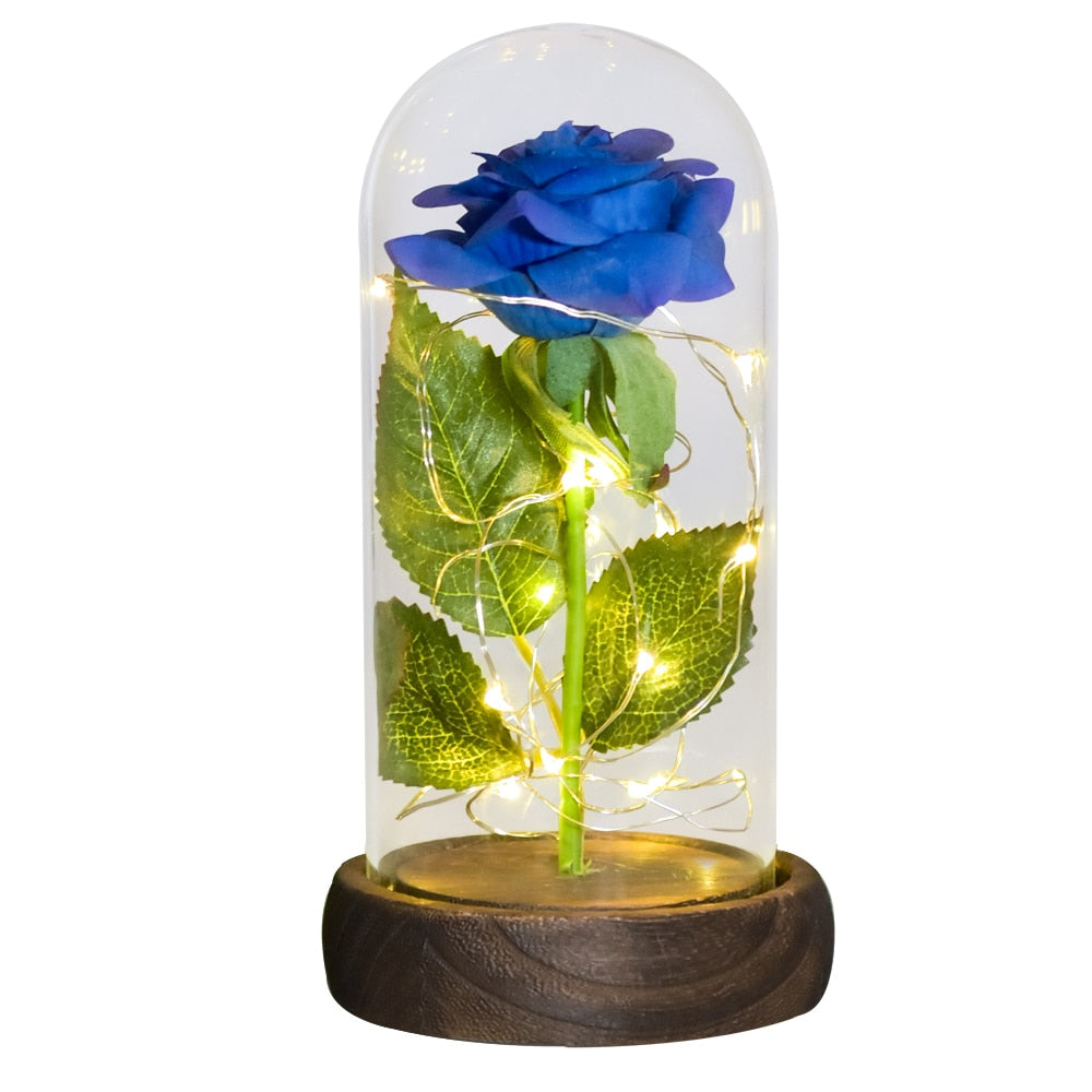 PRESERVED ROSES IN GLASS GALAXY