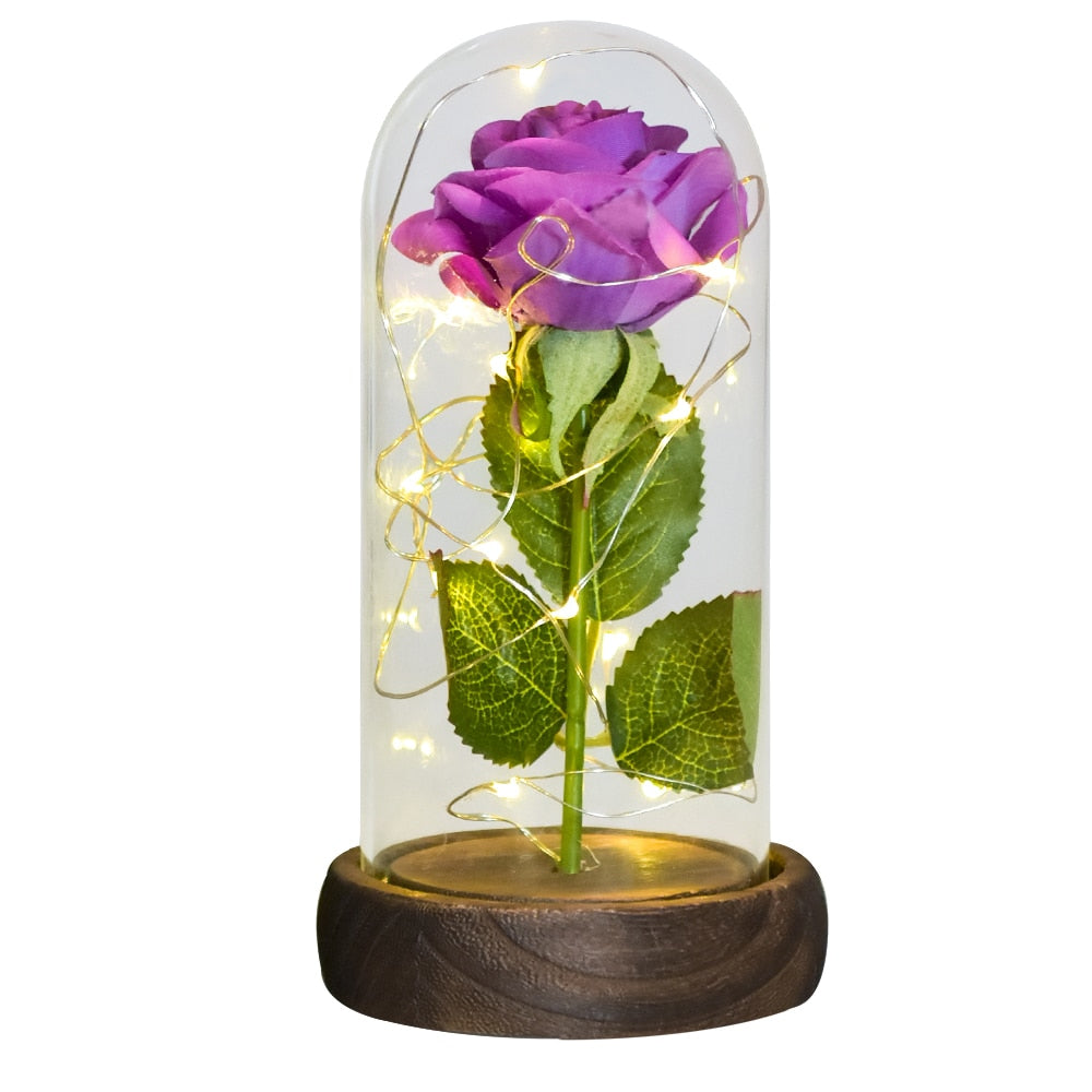PRESERVED ROSES IN GLASS GALAXY