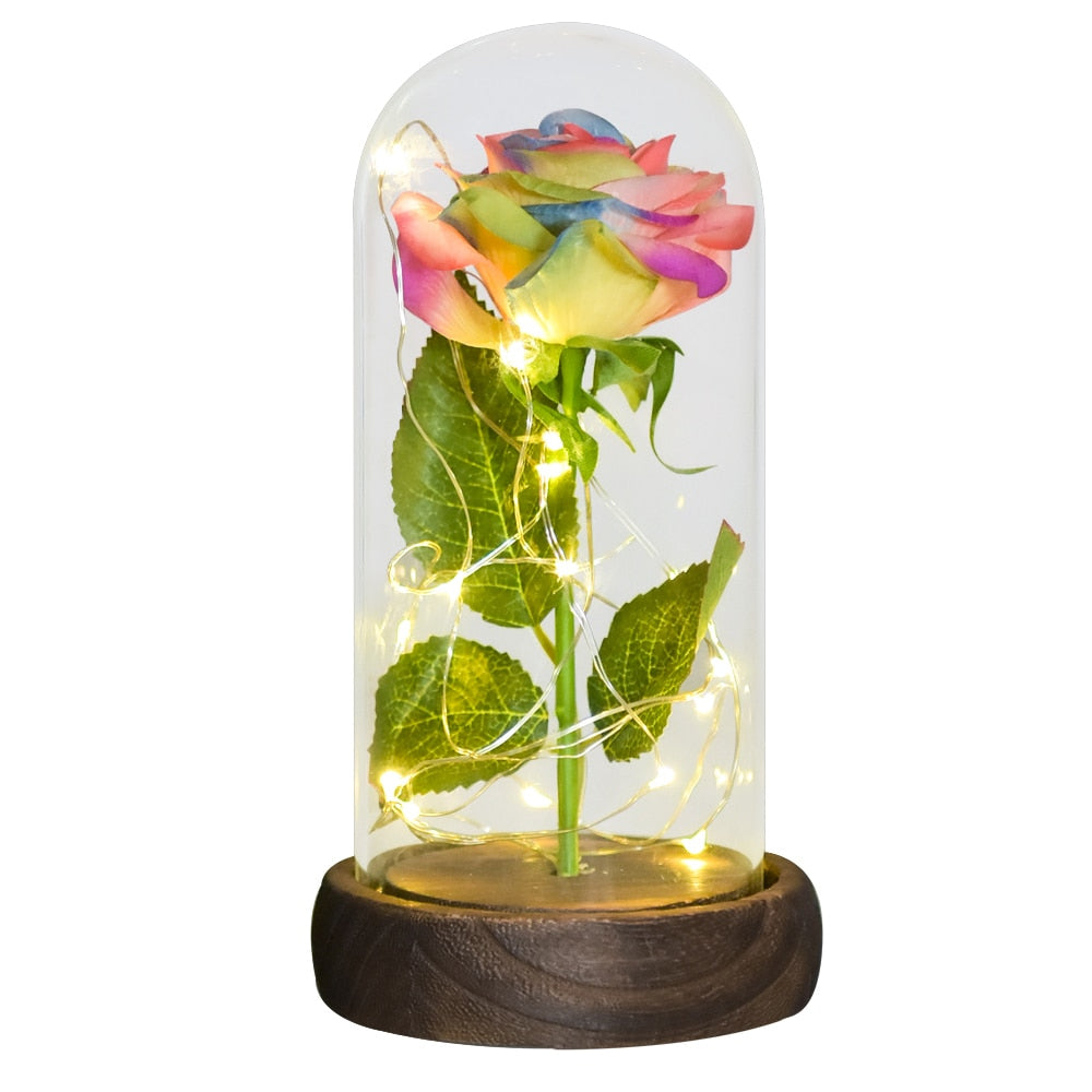 PRESERVED ROSES IN GLASS GALAXY