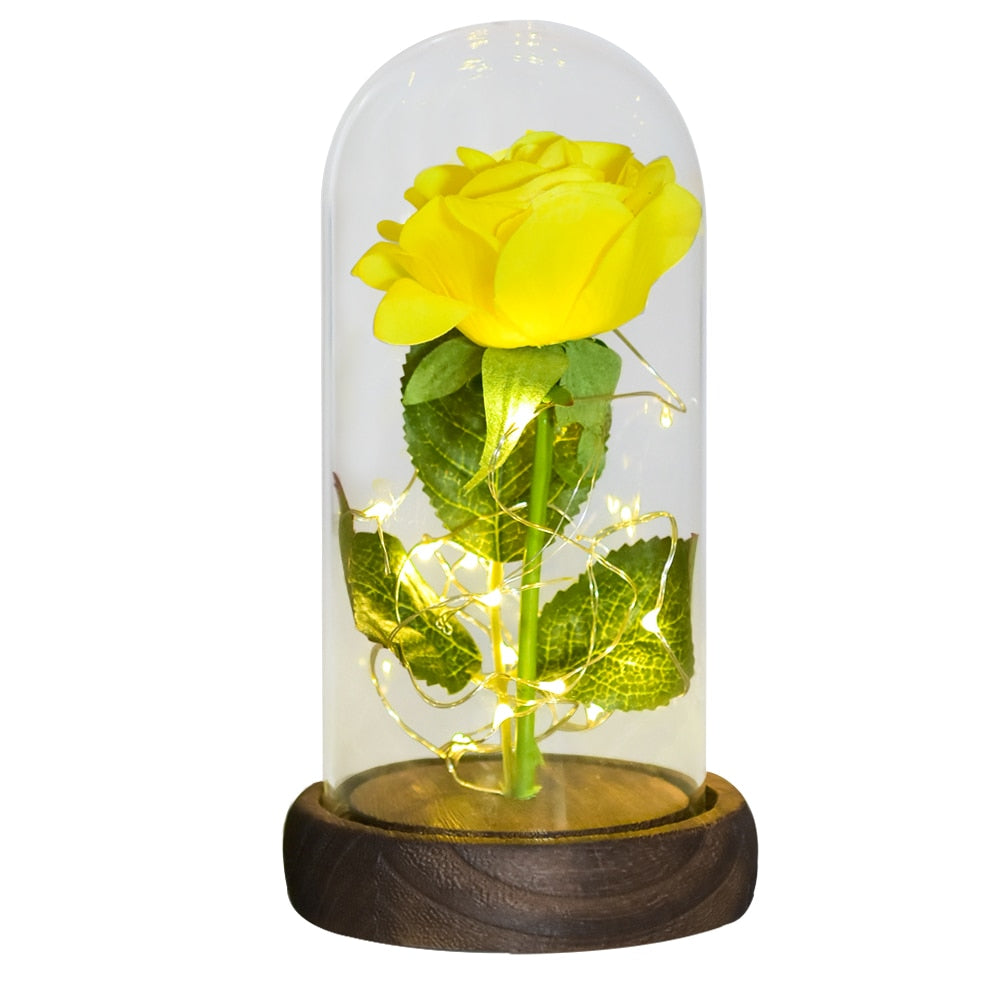 PRESERVED ROSES IN GLASS GALAXY