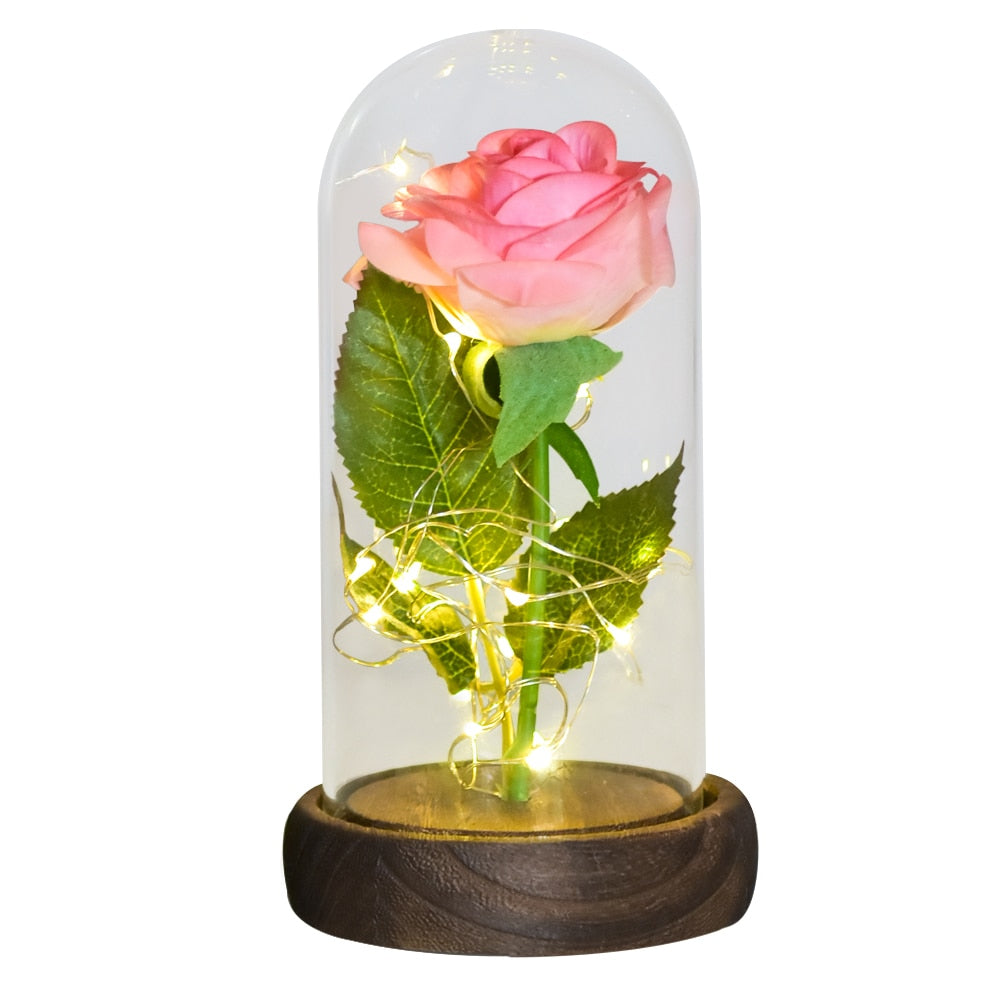 PRESERVED ROSES IN GLASS GALAXY